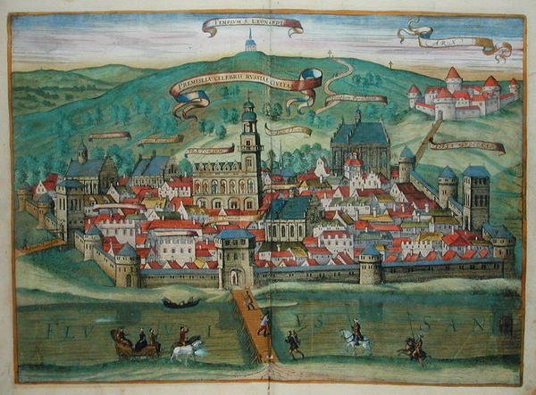 بريميسليا ، من "مدن العالم" بقلم جورج براون (1541-1622) وفرانس هوغنبرغ (1535-90) ، حوالي 1572 (نقش ملون) بواسطة جوريس (بعد) هوفناجل
