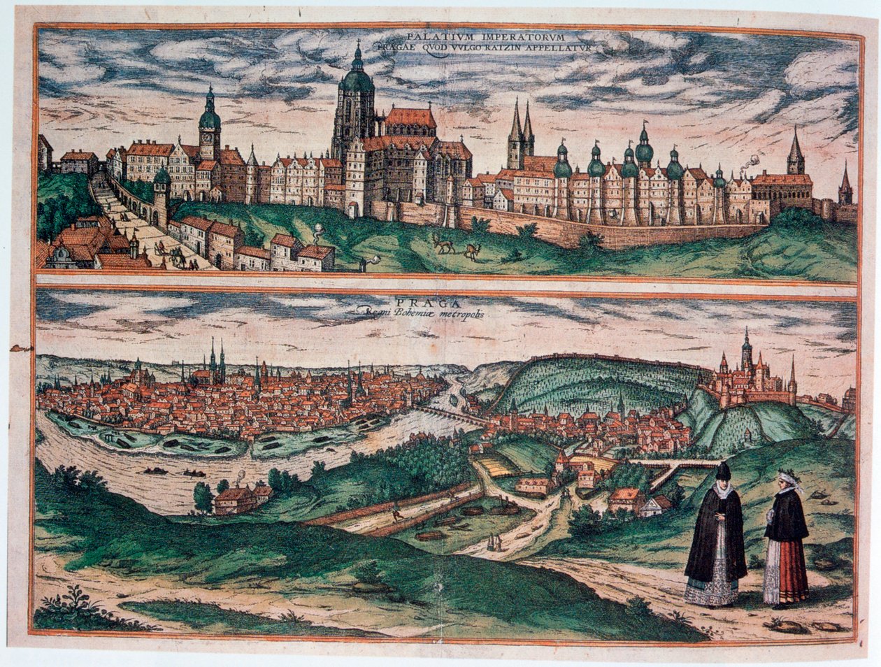 منظر لبراغ ، c1572 بواسطة جوريس هوفناجل