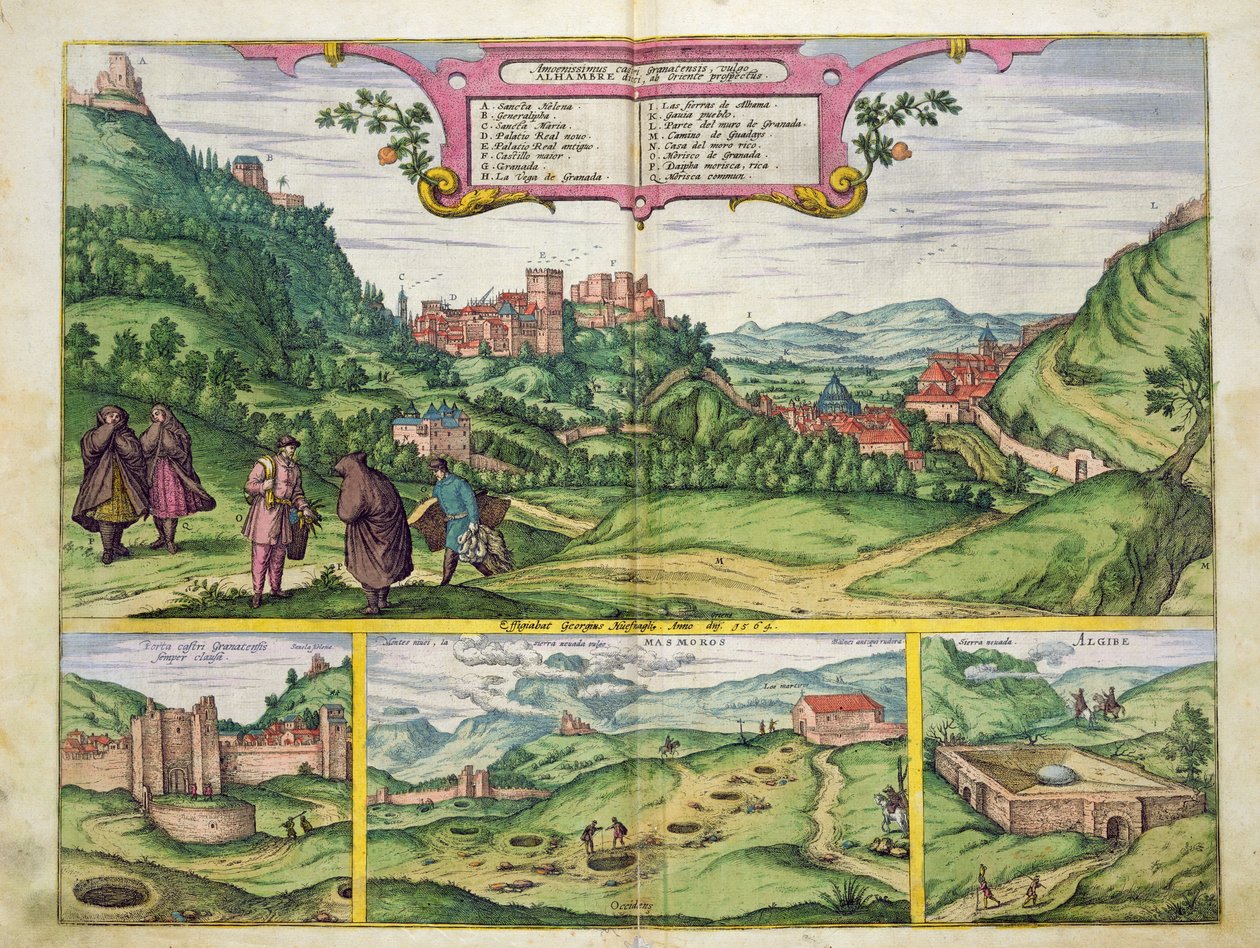 منظر للحمرة ، من "Civitates Orbis Terrarum" لجورج براون (1541-1622) وفرنس هوجنبرج (1535-90) ، 1564 بواسطة جوريس هوفناجل