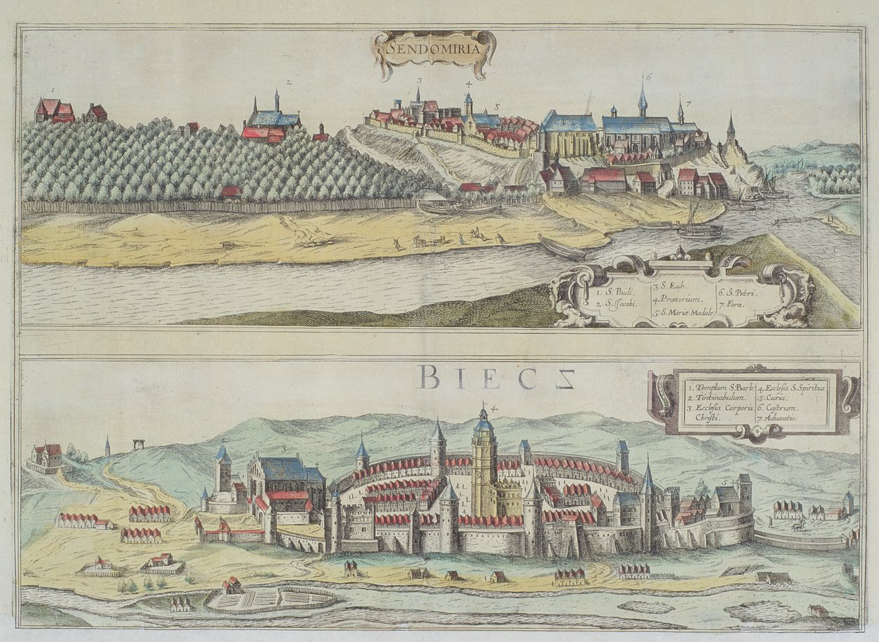 مناظر لـ Sendomiria و Biecz ، من "Civitates Orbis Terrarum" لجورج براون (1541-1622) وفرنس هوجنبرج (1535-90) بواسطة جوريس هوفناجل