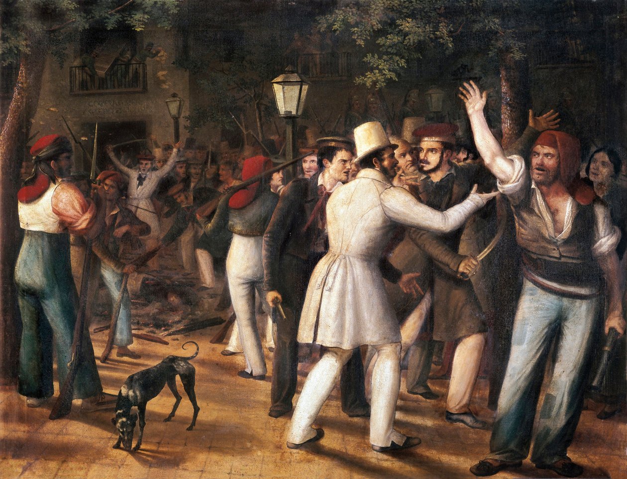 تمرد على رامبلاس ، برشلونة (ثورة شعبية في 5 أغسطس 1835) بواسطة خوسيه أراو وباربا