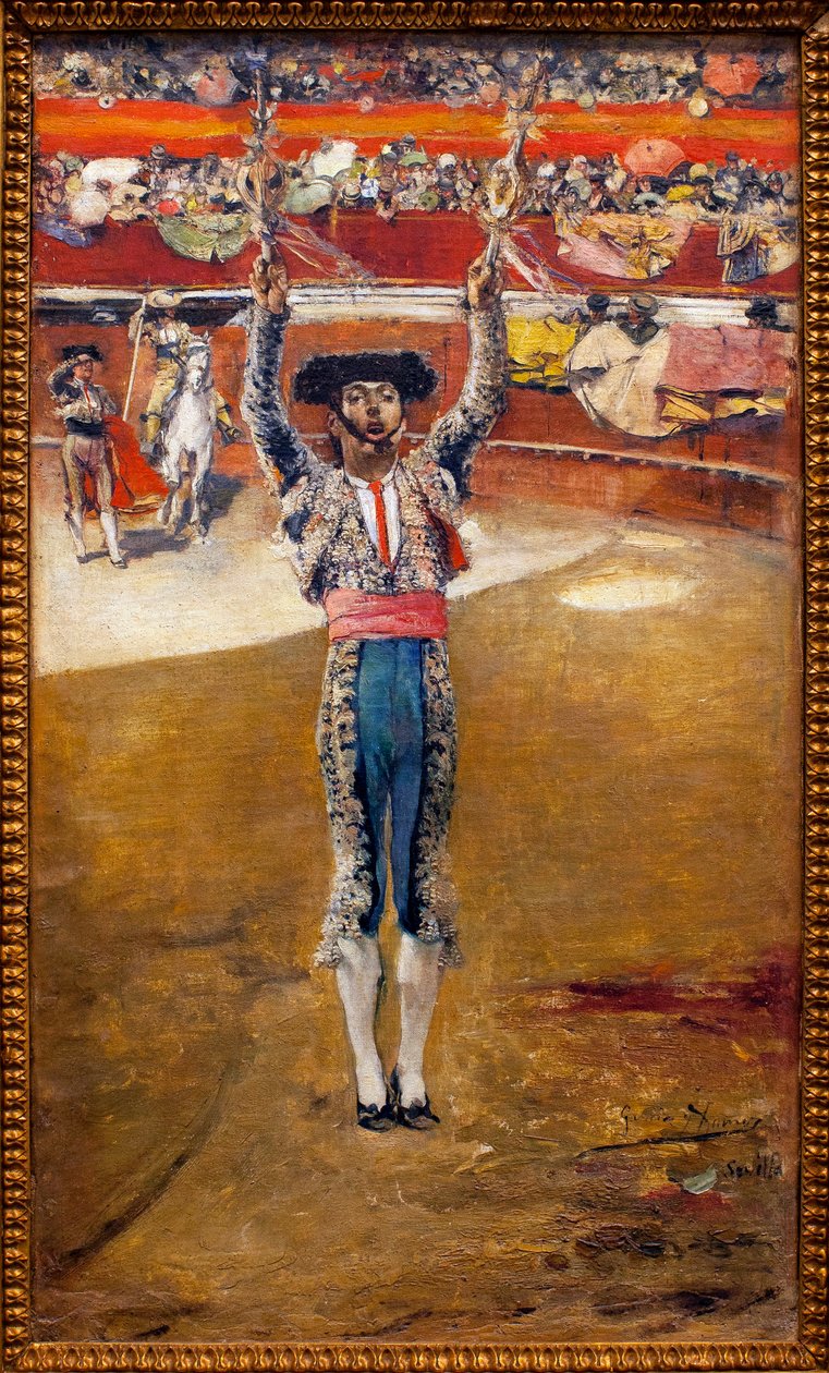 وضع اللافتات - رسم خوسيه غارسيا راموس (1852-1912) ، زيت على قماش - متحف الفنون الجميلة في إشبيلية ، إسبانيا بواسطة خوسيه جارسيا راموس