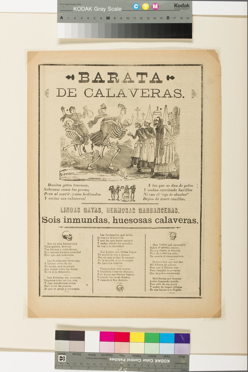 برودسايد: Skull Sale ، c.1890 (litho on newsprint) بواسطة خوسيه غوادالوبي بوسادا