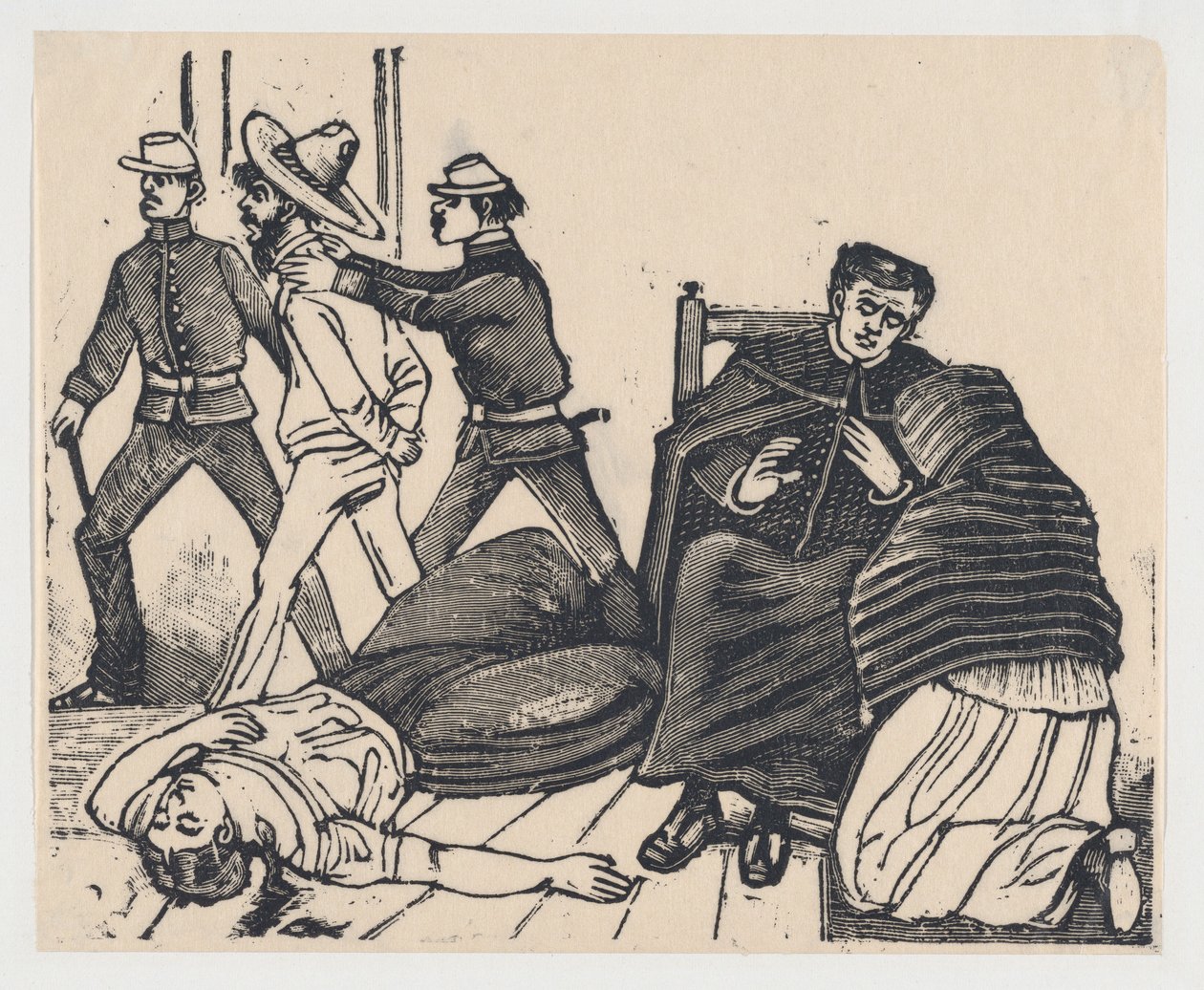 القتل المزدوج في بوينتي دي لوس جالوس ، كاليفورنيا. 1905-1910. ، كاليفورنيا. 1905-1910. بواسطة خوسيه غوادالوبي بوسادا