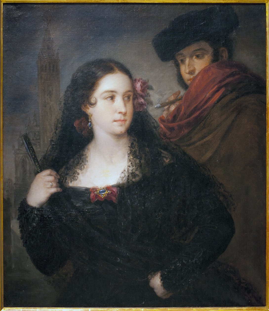 زوجان من الناس اللطفاء. لوحة رسمها خوسيه جوتيريز دي لا فيجا (1791-1865) ، زيت على قماش ، حوالي 1830. متحف الفنون الجميلة في إشبيلية ، إسبانيا. بواسطة خوسيه غوتيريز دي لا فيغا
