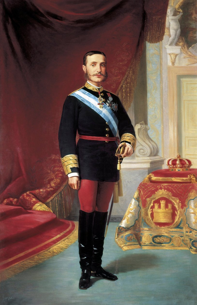 صورة لألفونسو الثاني عشر (1857-1885) بواسطة خوسيه ماريا جالفان إي كانديلا