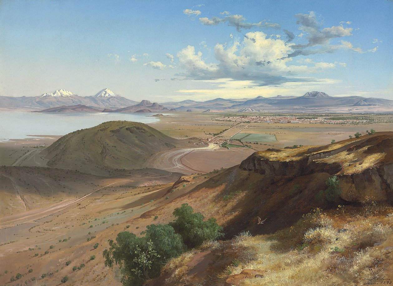 وادي المكسيك من تل سانت إيزابيل ، 1892 بواسطة خوسيه ماريا فيلاسكو