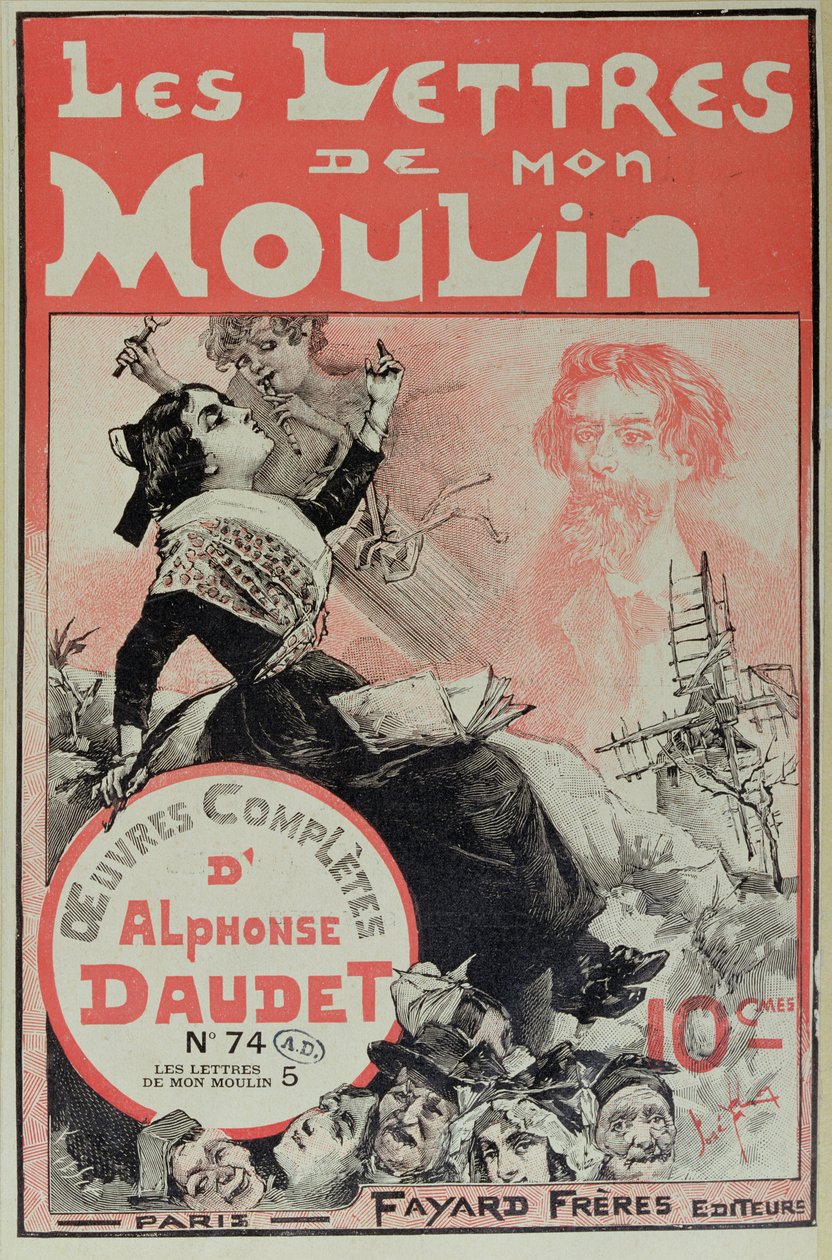 غلاف كتاب "Les Lettres de Mon Moulin" لألفونس داوديت (1840-1897) بواسطة خوسيه روي