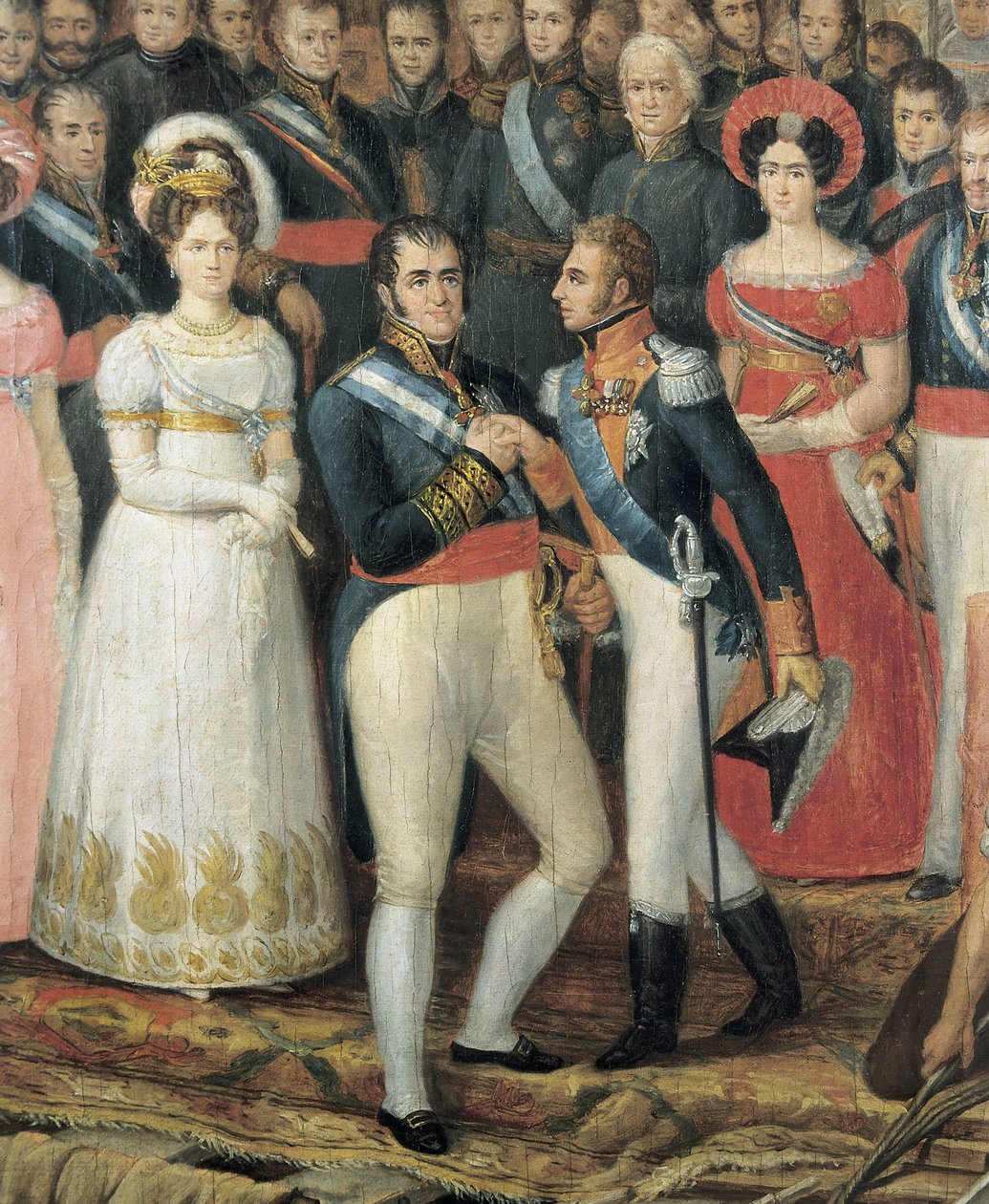 نباح فرديناند السابع في بويرتو دي سانتا ماريا ، عام 1823 (زيت على قماش) بواسطة خوسيه أباريسيو