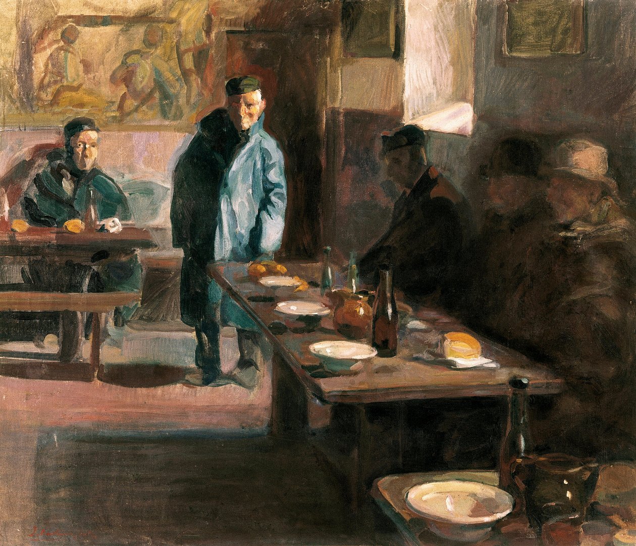 الوجبة بها حساء شوربة. لوحة لخوسيه بينليور أورتيز (1884-1916). زيت على قماش. متحف الفنون الجميلة القديس بيوس الخامس ، فالنسيا. بواسطة خوسيه بينليور أورتيز