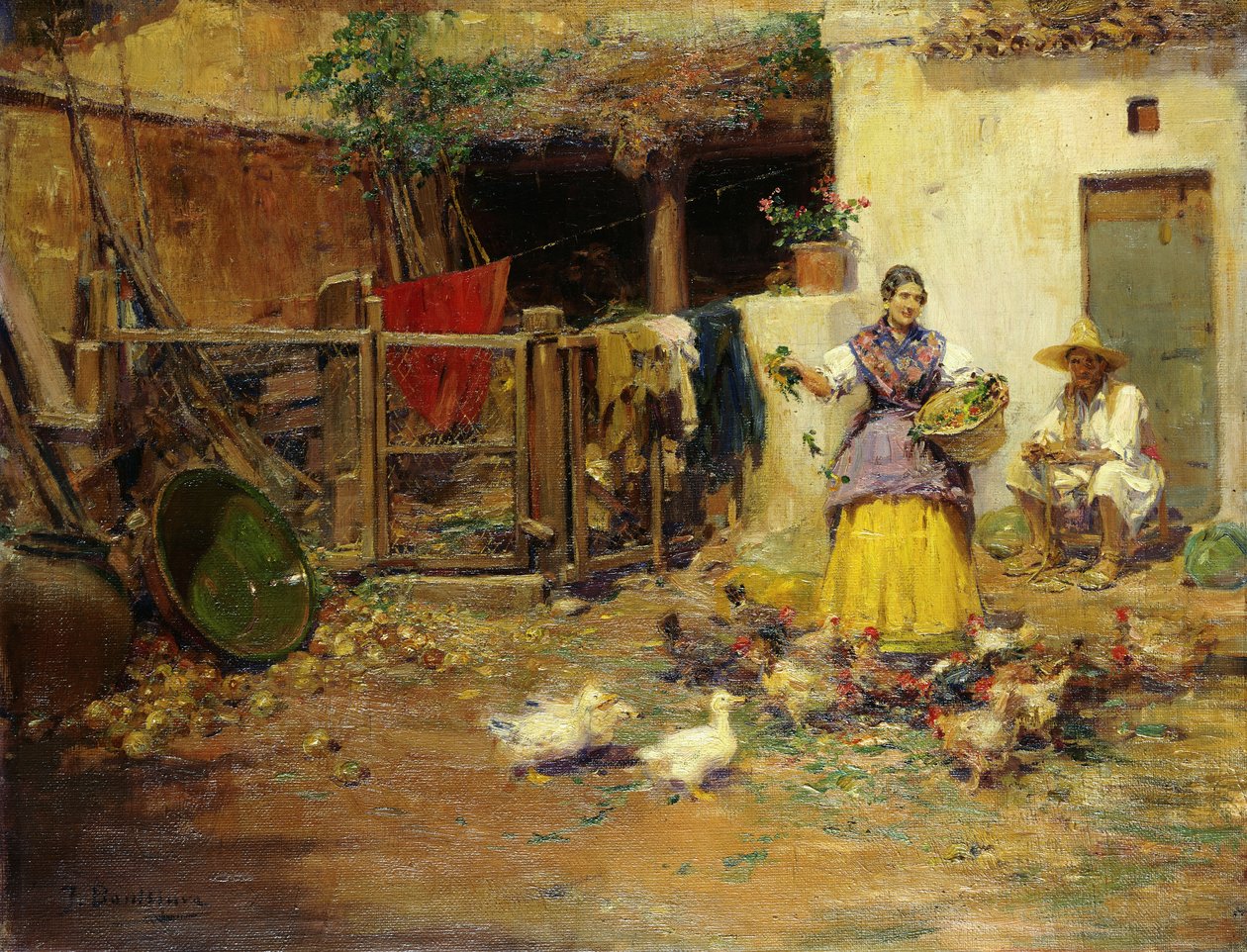 تغذية الدجاج بواسطة Jose Benlliure y Gil