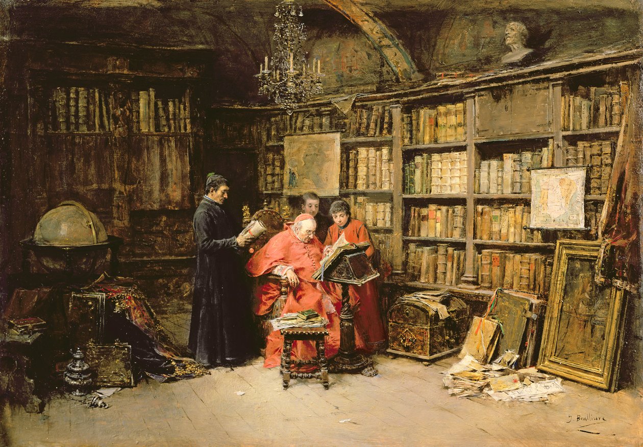 في دراسة الكاردينال بواسطة Jose Benlliure y Gil