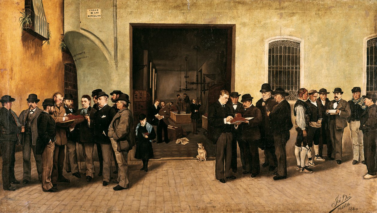 "تجارة الزعفران" لوحة لخوسيه برو ألبينانا (القرن التاسع عشر) 1880 فالنسيا. متحف Bellas Artes San Pio V. بواسطة خوسيه برو ألبينانا