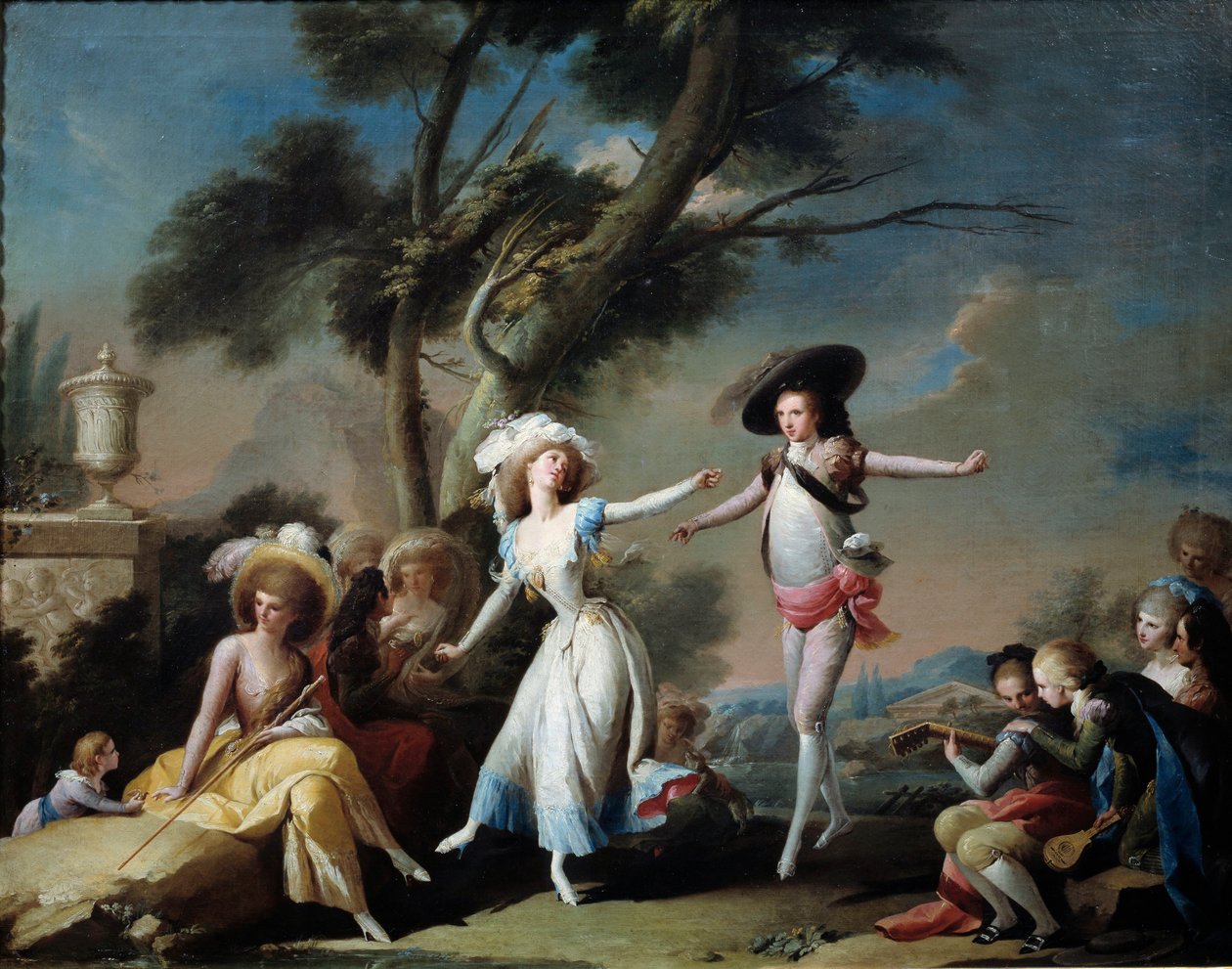 أزواج في حديقة. رسم خوسيه كامارون واي بورونات (1730-1803) بواسطة خوسيه كامارون