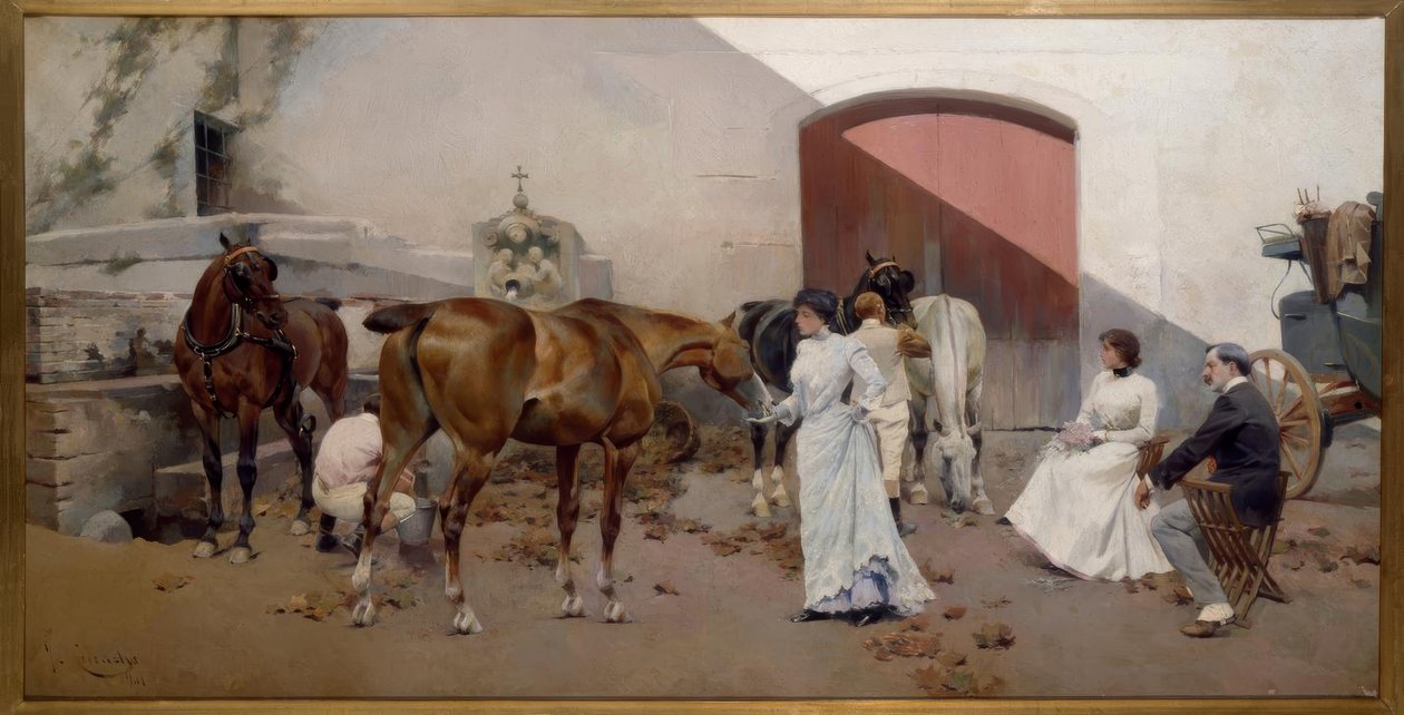 J. Cusachs and Cusachs ، تبادل - رسم الحصان ، 1901 بواسطة Jose Cusachs y Cusachs
