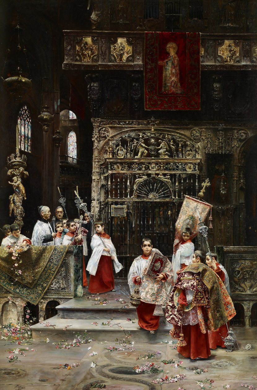 جوقة الأولاد - جاليجوس إي أرنوزا ، خوسيه (1859-1917) - كاليفورنيا. 1886-1890 - زيت على قماش - 91.4x62.2 - متحف كارمن تيسن ، ملقة بواسطة خوسيه جاليجوس أرنوسا