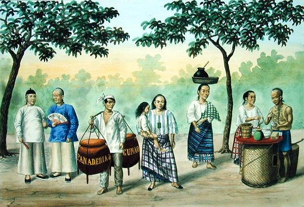مشهد في المدينة ، من "ألبوم Flebus للمناظر في مانيلا وما حولها" ، حوالي عام 1845 (ألوان مائية على الورق) بواسطة خوسيه هونوراتو لوزانو