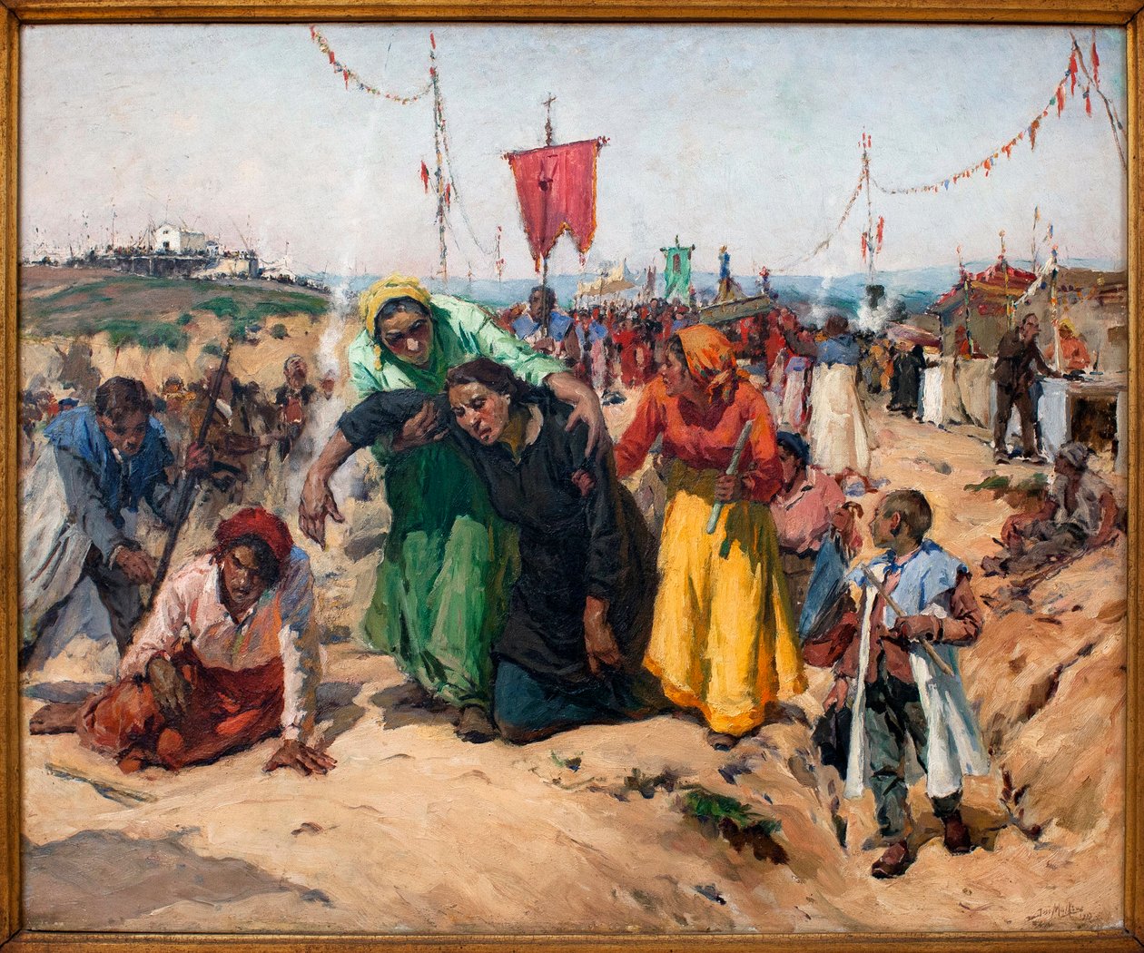 الوعود لوحة لخوسيه مالهوا (1855-1933) ، زيت على خشب بواسطة خوسيه مالهوا