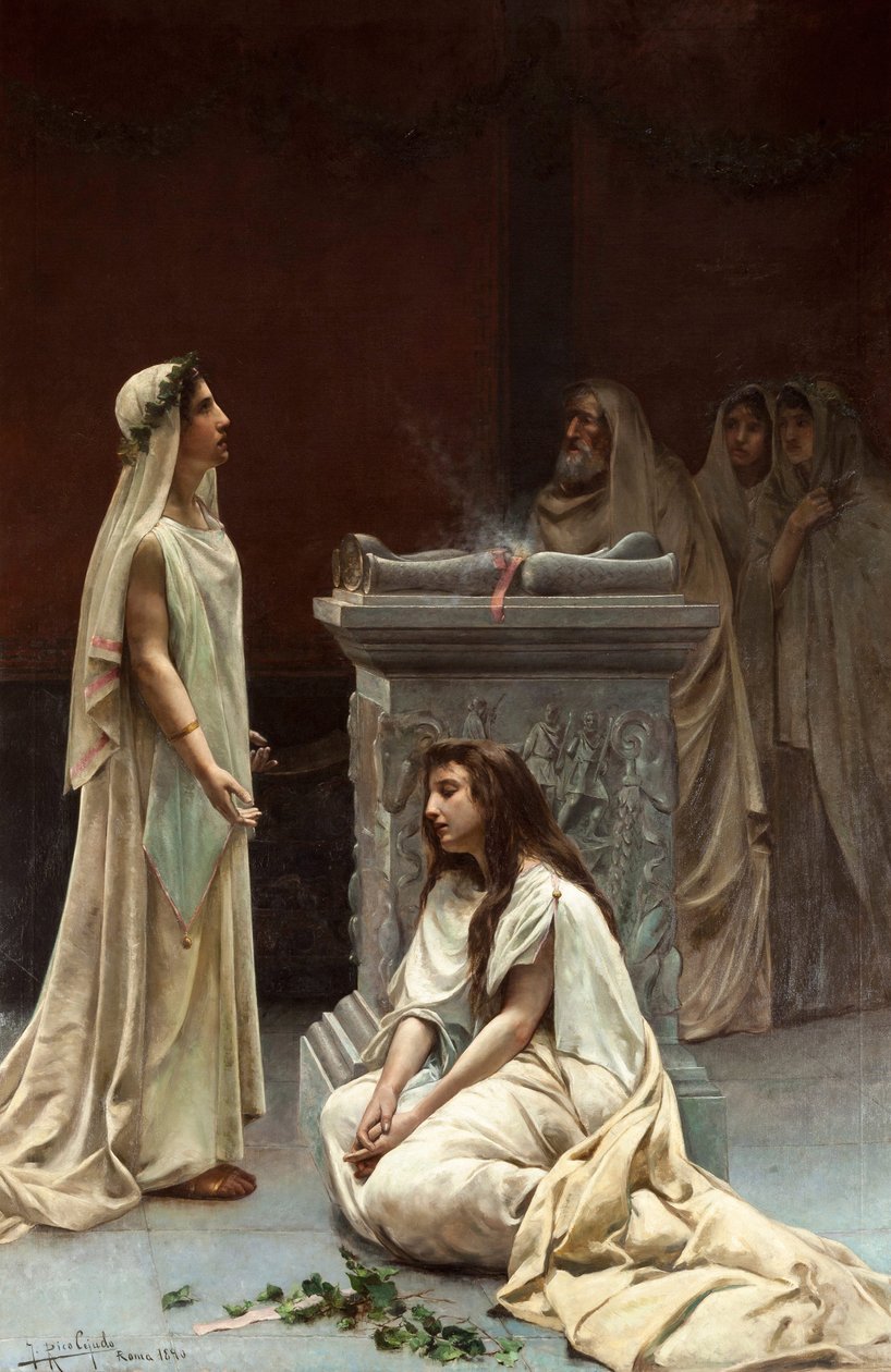 الفن الأكاديمي: The Vestals بقلم ريكو سيجودو ، خوسيه (1864-1943) بواسطة Jose Rico y Cejudo