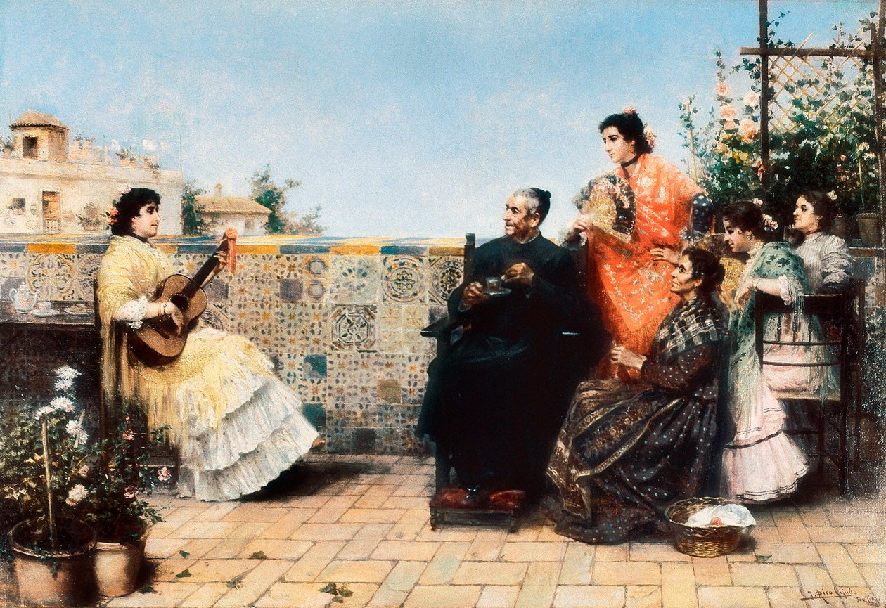 زيارة العلاج (الرسم بداية القرن العشرين) بواسطة Jose Rico y Cejudo
