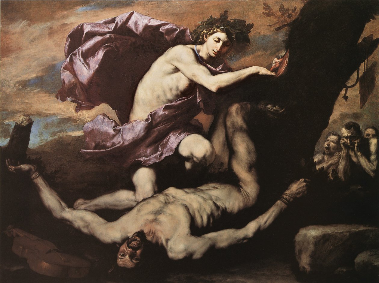 أبولو ومارسياس ، 1637. بواسطة خوسيه دي ريبيرا