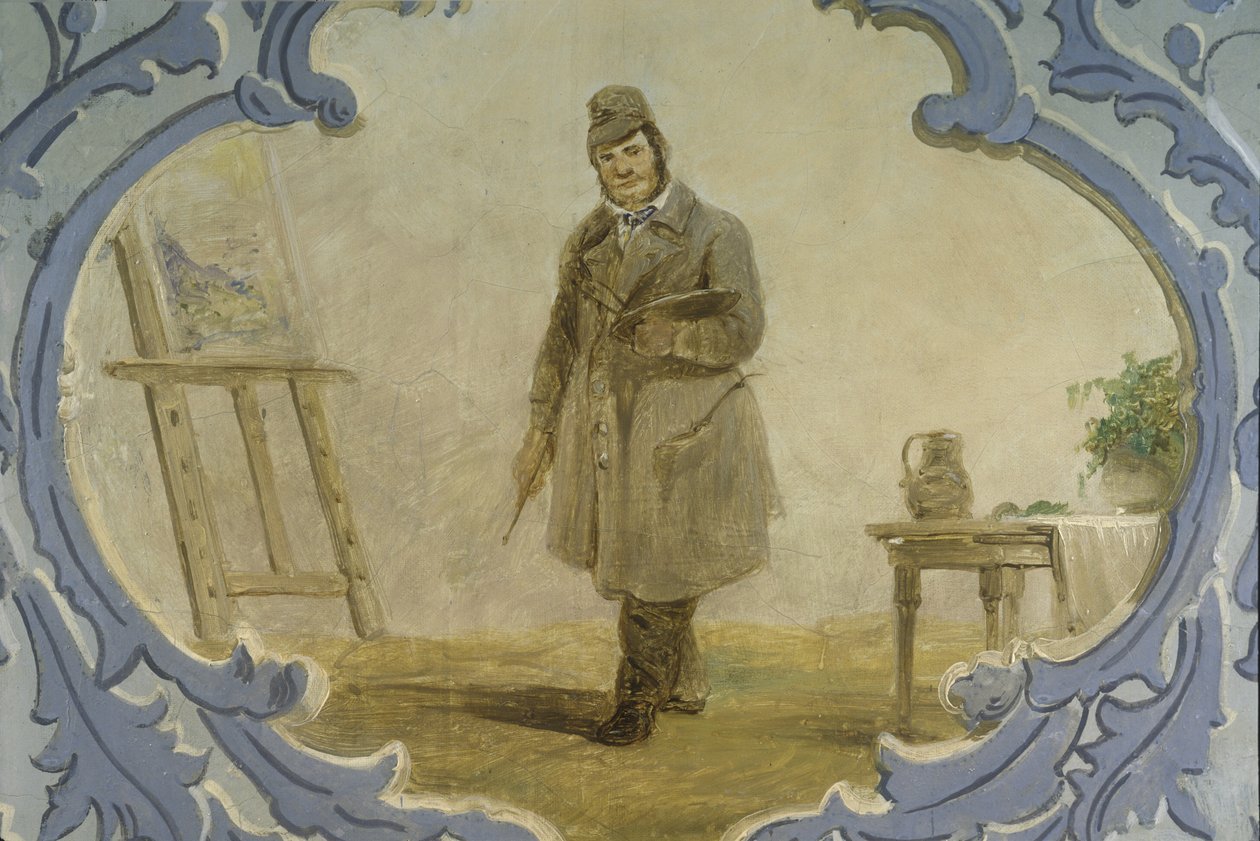 بورتريه ذاتي ، 1850 (لوحة جدارية) بواسطة جوزيف مات نافاريل