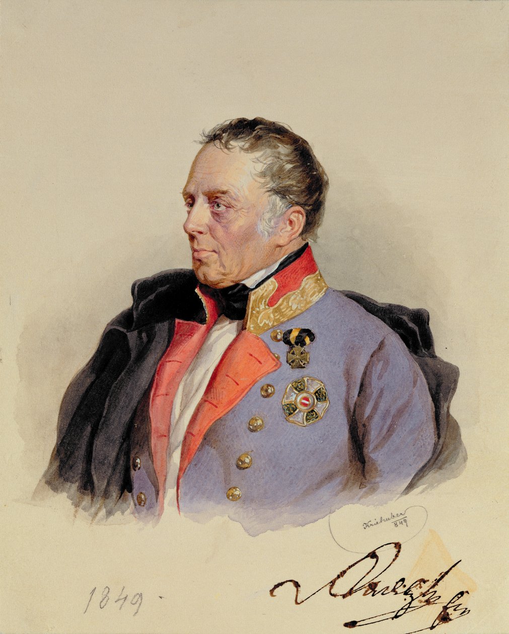يوهان جوزيف وينزل ، الكونت راديتزكي (1766-1858) حاكم أراضي لومباردو - البندقية في منتصف القرن التاسع عشر ، 1849 بواسطة جوزيف نيكولاوس كرييهوبر