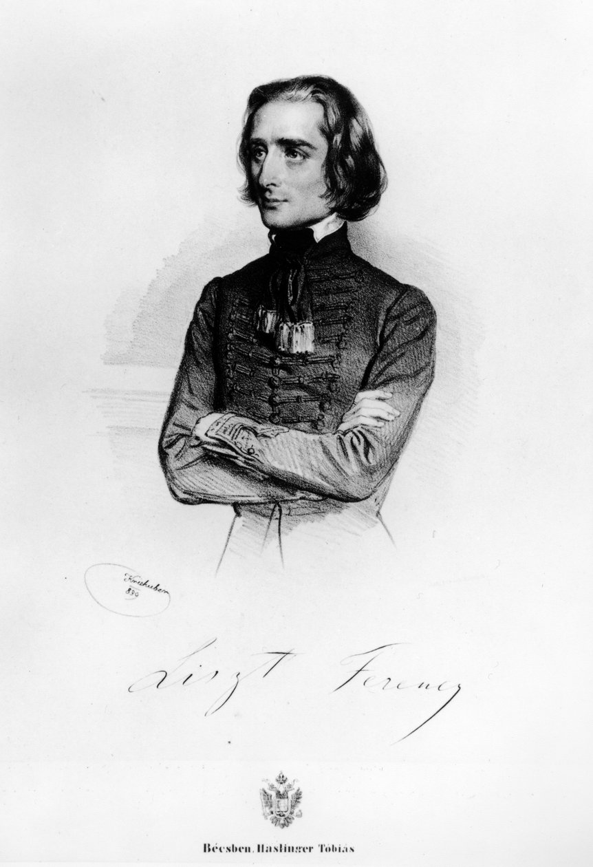 صورة فرانز ليزت (1811-1886) 1839 بواسطة جوزيف نيكولاوس كرييهوبر