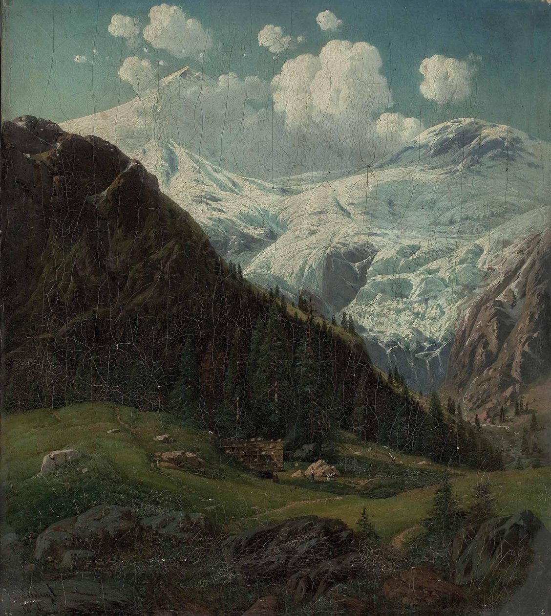 Tyrolean Hochalm مع إطلالة على Hintertux Glacier بواسطة جوزيف فون شوغل