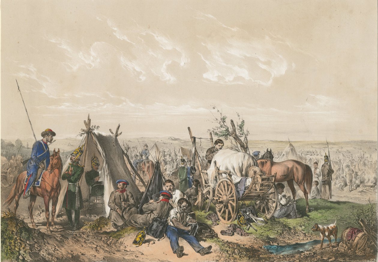مشهد من حرب الاستقلال في المجر عام 1849 ، كاليفورنيا. 1849 بواسطة جوزيف انطون ستراجزشفانتنر