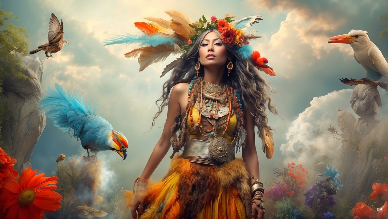 Dreamcore_dreamlike_scene-native american_02 بواسطة جوزيف جوهان مايكل