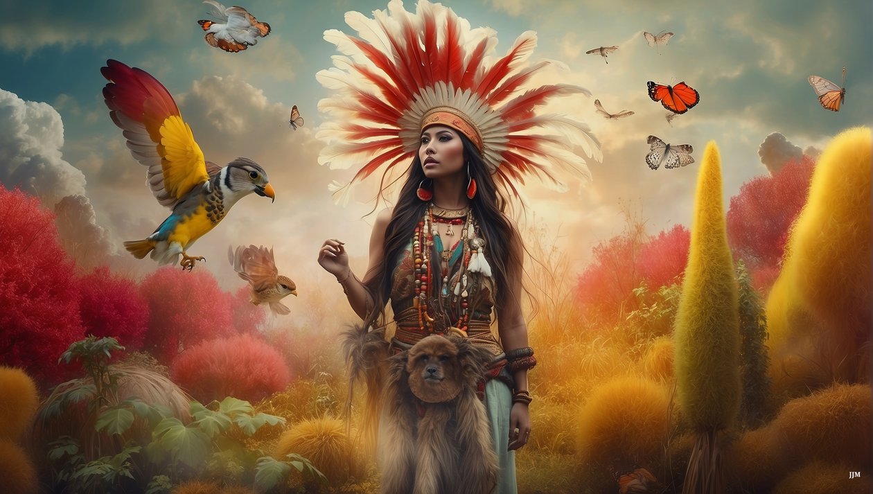 Dreamcore_dreamlike_scene-native american_03 بواسطة جوزيف جوهان مايكل