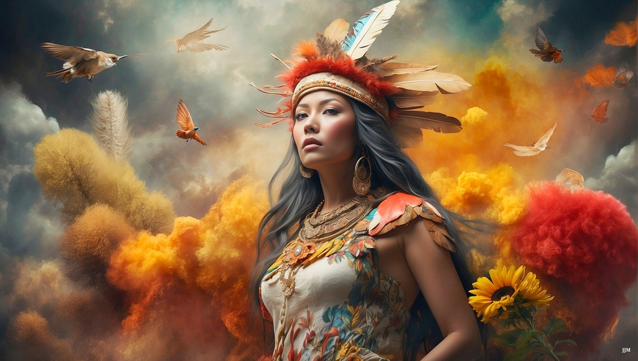 Dreamcore_dreamlike_scene-native american_05 بواسطة جوزيف جوهان مايكل