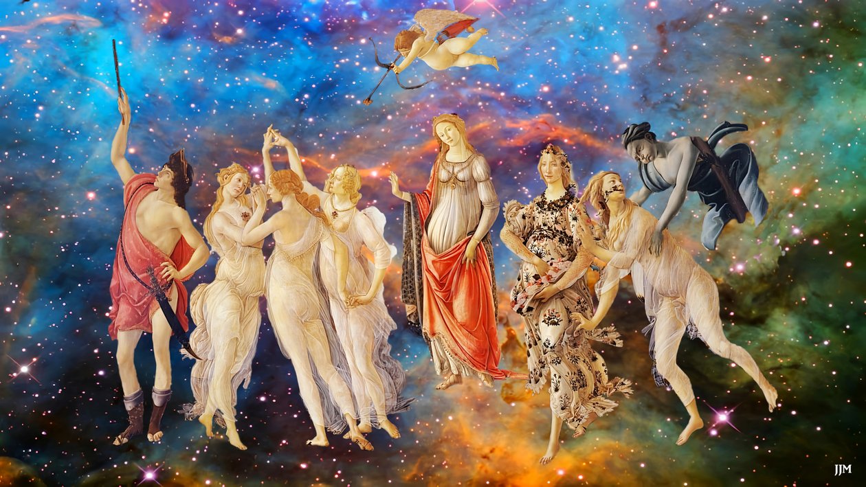 إعادة إنشاء JJM: Botticelli-S_La Primavera+JWST بواسطة جوزيف جوهان مايكل