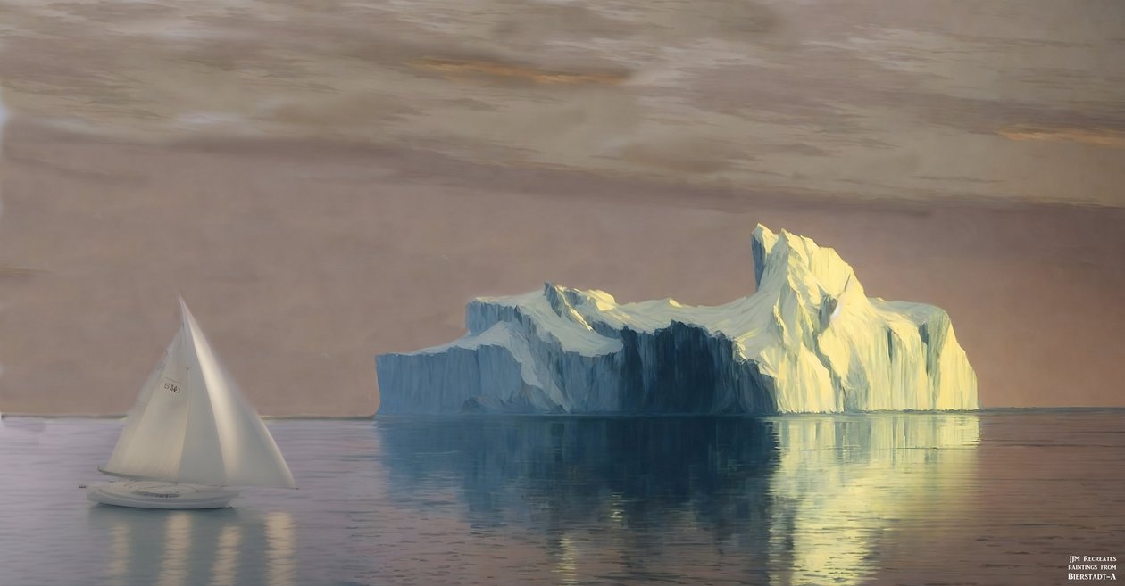 يقوم JJM بإعادة إنشاء Bierstadt-A: The Iceberg بواسطة جوزيف جوهان مايكل