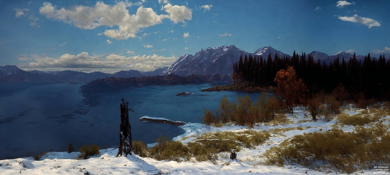 تقوم JJM بإعادة إنشاء Bierstadt-A: بحيرة تاهو بواسطة جوزيف جوهان مايكل