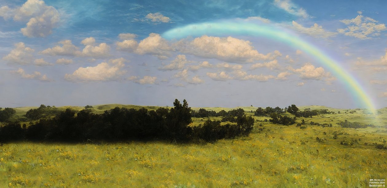 JJM يعيد إنشاء Bierstadt-A: بعد العاصفة بواسطة جوزيف جوهان مايكل