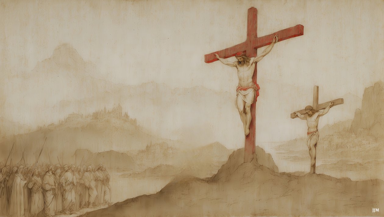 Jesus_Crucifixion_01 بواسطة جوزيف جوهان مايكل