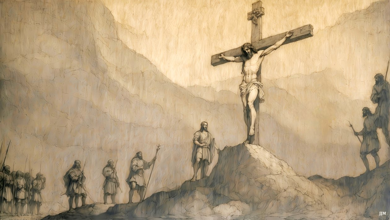 Jesus_Crucifixion_02 بواسطة جوزيف جوهان مايكل