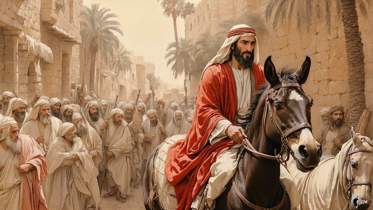 يسوع_يدخل أورشليم_04 بواسطة جوزيف جوهان مايكل