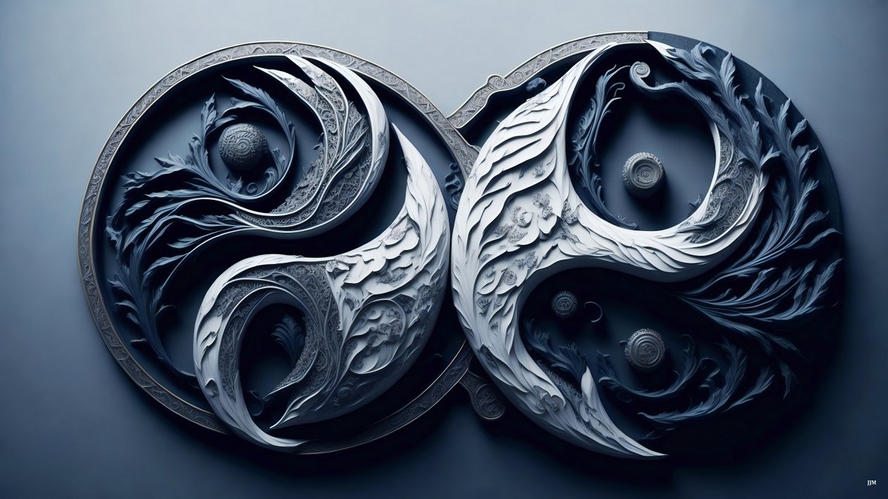 مفهوم فنغ شوي encaustic لـ YIN و YANG _05 بواسطة جوزيف جوهان مايكل