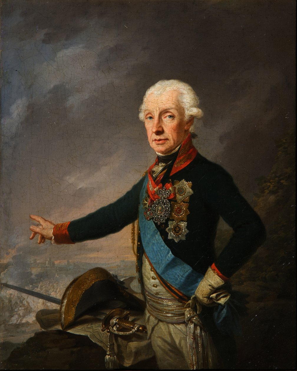 صورة للمارشال الجنرال جنراليسيمو الأمير ألكسندر سوفوروف 1729-1800 ، 1799 بواسطة جوزيف كروزينجر