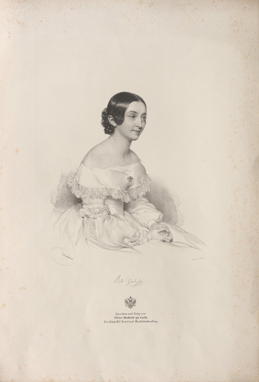صورة لمغنية الأوبرا ريتا جابوسي 1810-1891 ، 1840. بواسطة جوزيف كرييهوبر
