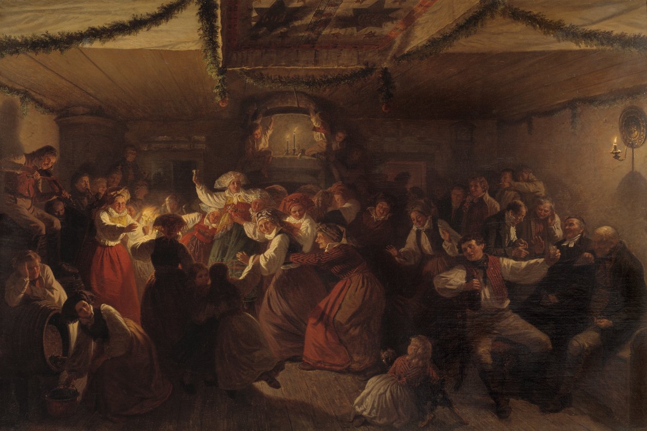 حفل زفاف من Vingåker ، 1857 بواسطة جوزيف ويلهلم والاندر