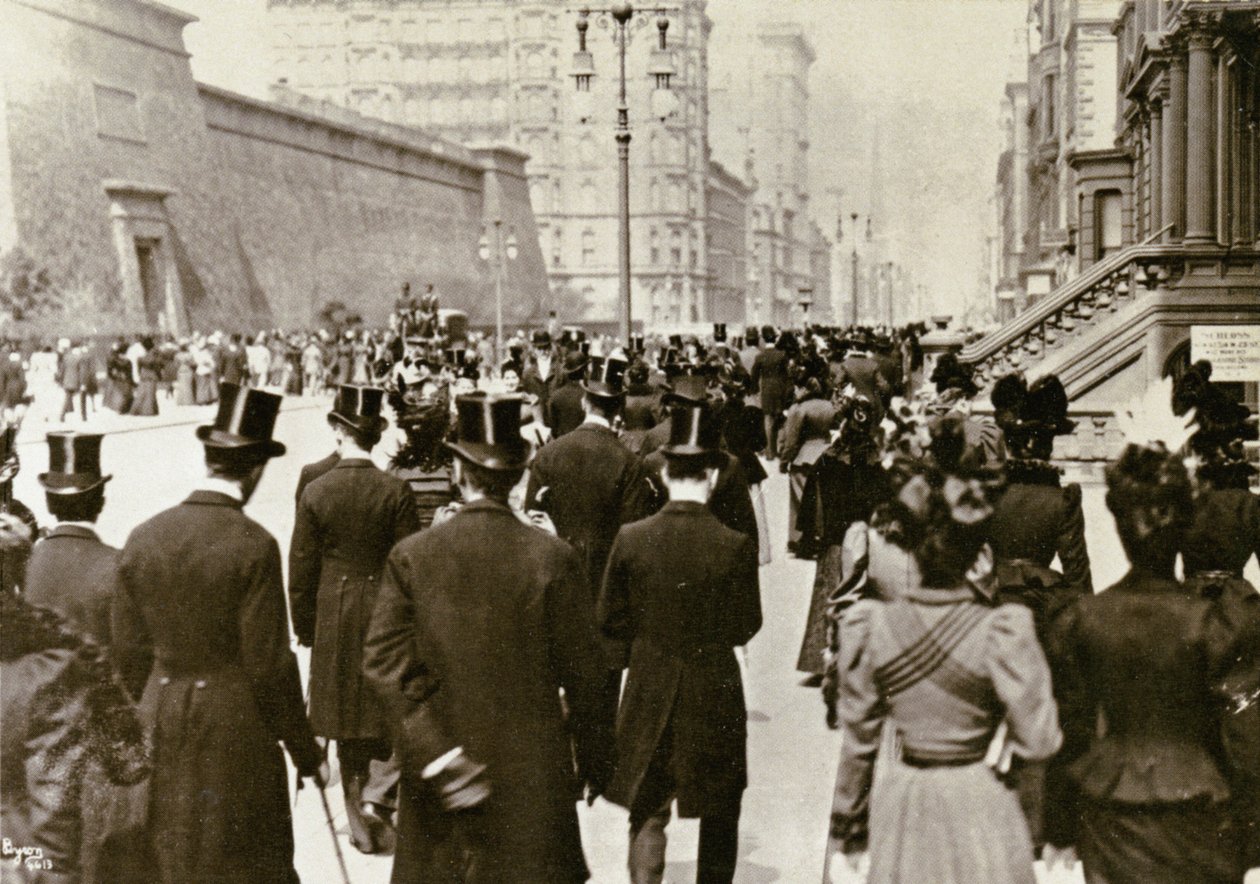 عيد الفصح الأحد في الجادة الخامسة ، مدينة نيويورك ، 1898 بواسطة جوزيف بايرون