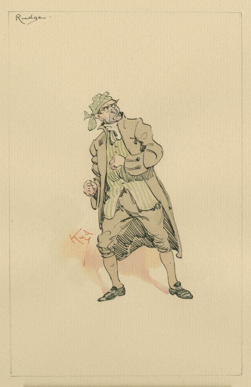 Barnaby Rudge Sr ، c.1920s (قلم وحبر مع مرحاض على ورق) بواسطة جوزيف كلايتون كلارك