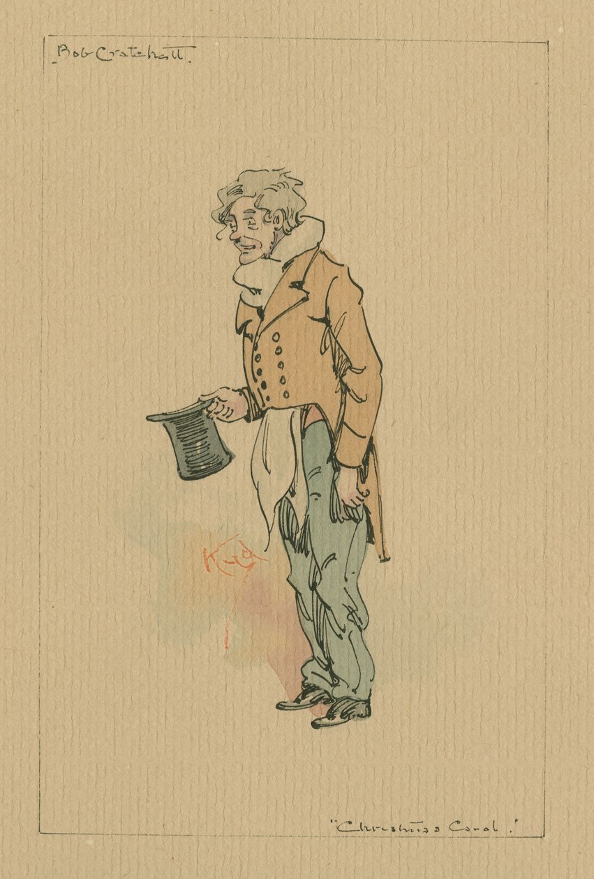 Bob Cratchit - A Christmas Carol ، c.1920s (قلم وحبر مع مرحاض على ورق) بواسطة جوزيف كلايتون كلارك