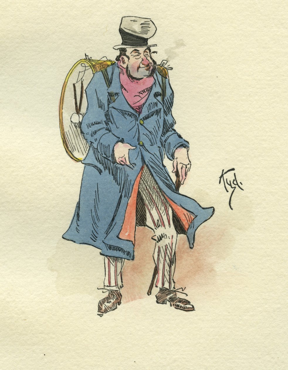 شخصية من Dombey and Son (حبر ومرحاض على ورق) بواسطة جوزيف كلايتون كلارك