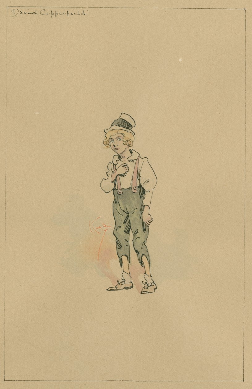 ديفيد كوبرفيلد ، ج 1920s (قلم وحبر مع مرحاض على ورق) بواسطة جوزيف كلايتون كلارك