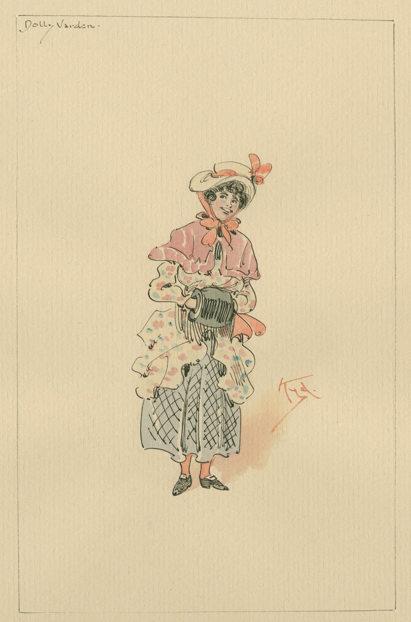 دوللي فاردين ، ج 1920s (قلم وحبر مع مرحاض على ورق) بواسطة جوزيف كلايتون كلارك